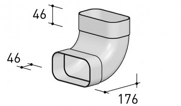 Угловой элемент 90° вертикальный Система 125